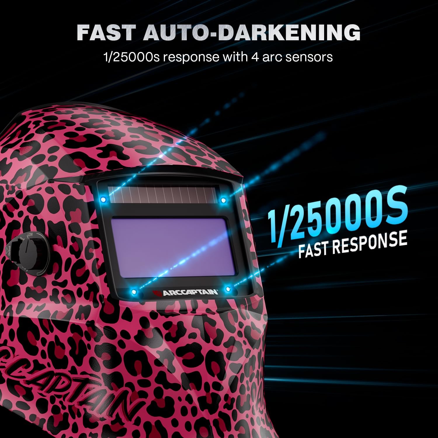 ARCCAPTAIN Welding Helmet Auto Darkening, 1/1/1/1 True Color Welding Hood, 4 …