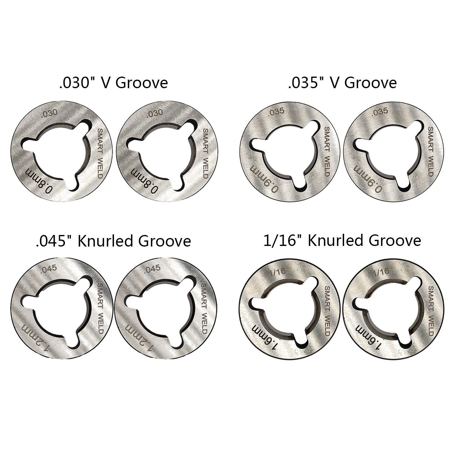 Drive Rolls Knurled V Groove fit Miller MIG Welder Wire Feeder .030 .035 .045