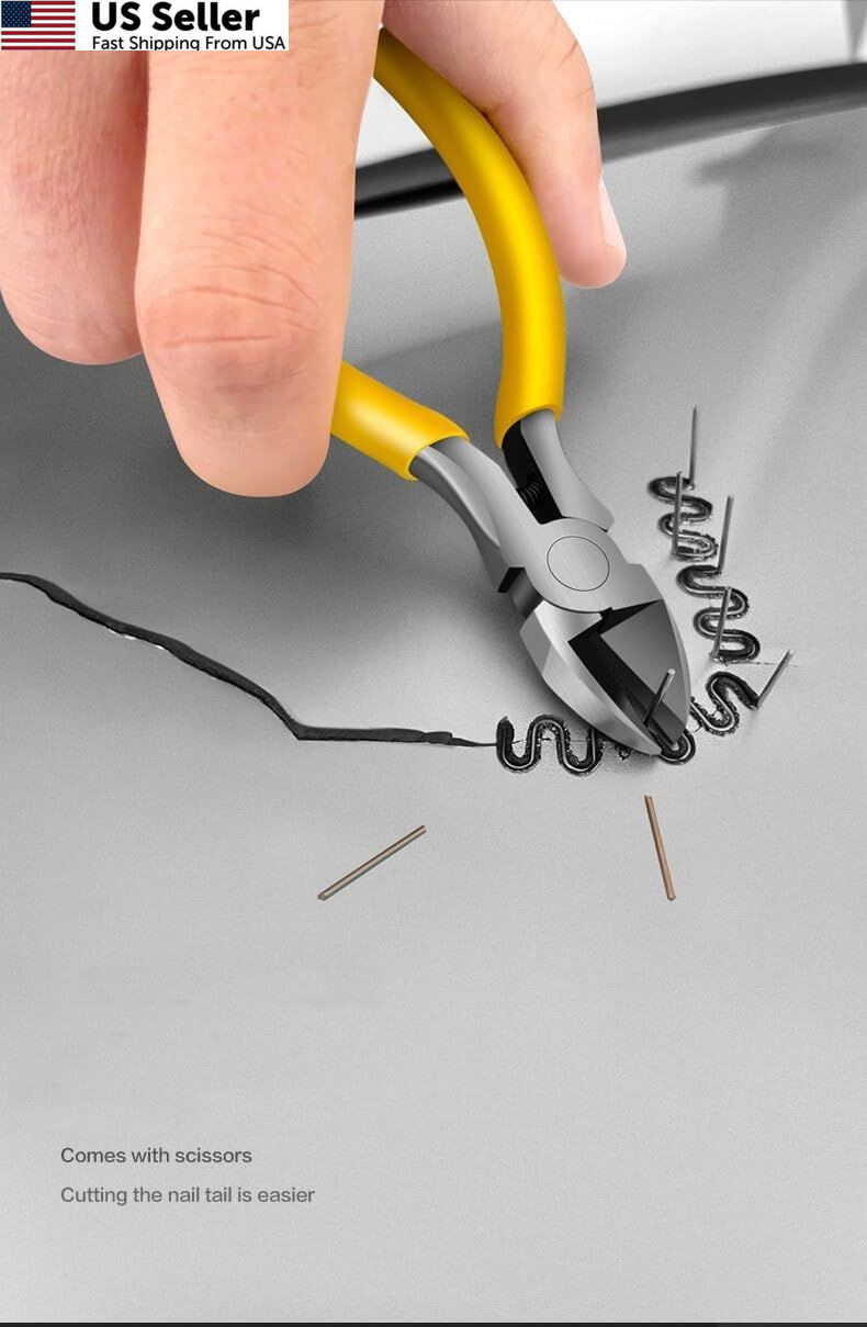 Wrdlosy 200W Plastic Welder, 2000PCS Staples 10PCS Sandpaper, Black