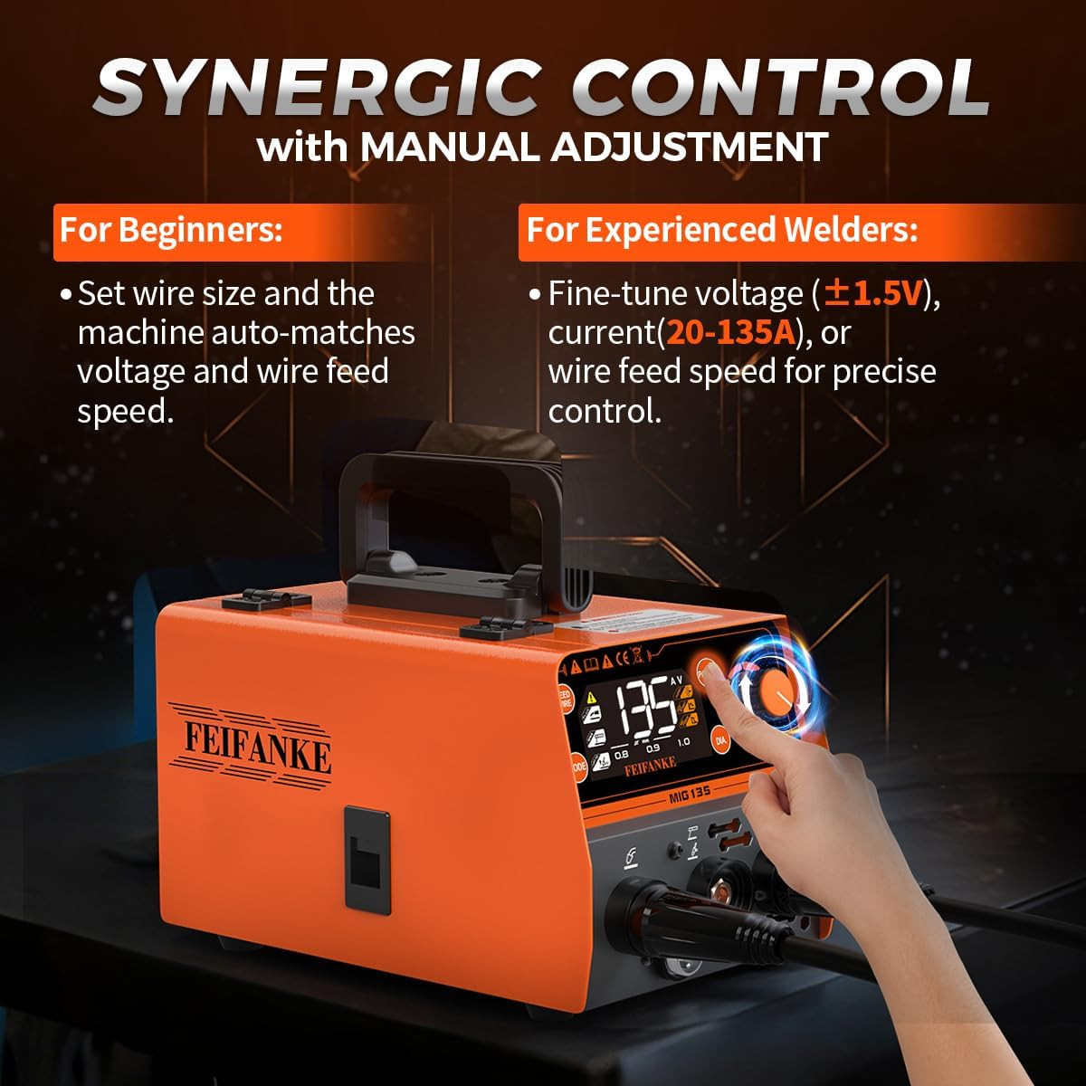 135A MIG Welder, 110V Flux Core Mig/Stick/Mma/Lift TIG 3 in 1 | Clear Digital Di