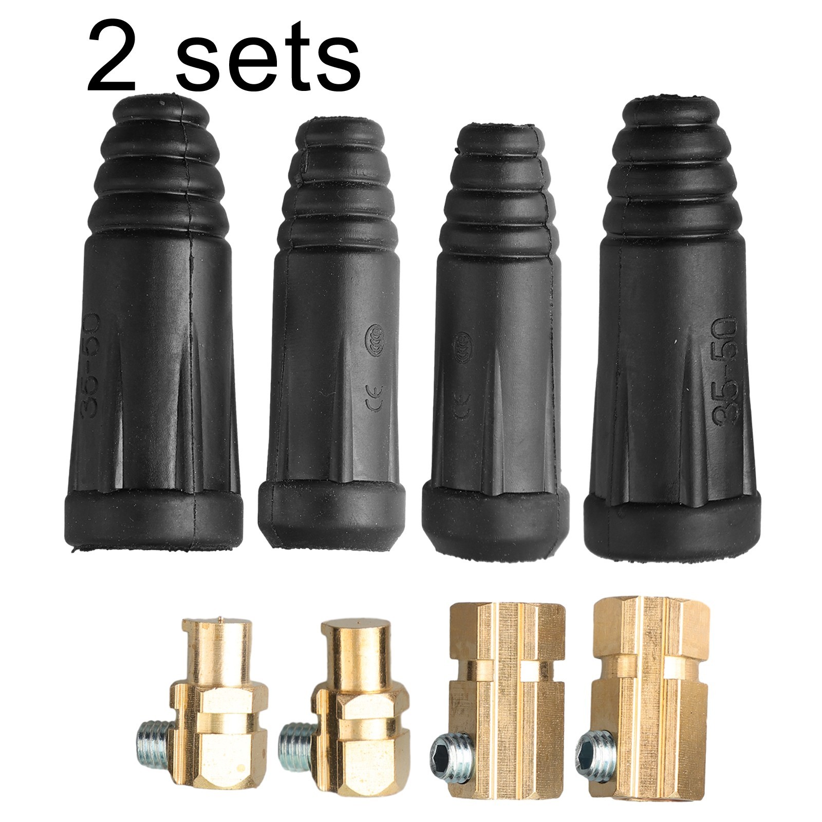 Reliable Welding Cable Quick Connector Pair for AWG Wires #4 #1 35 50 sq mm