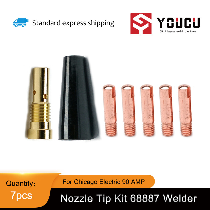 7pcs 68887 Nozzle Tip Kit For Chicago Electric 90 AMP Flux Wire Feed Welder