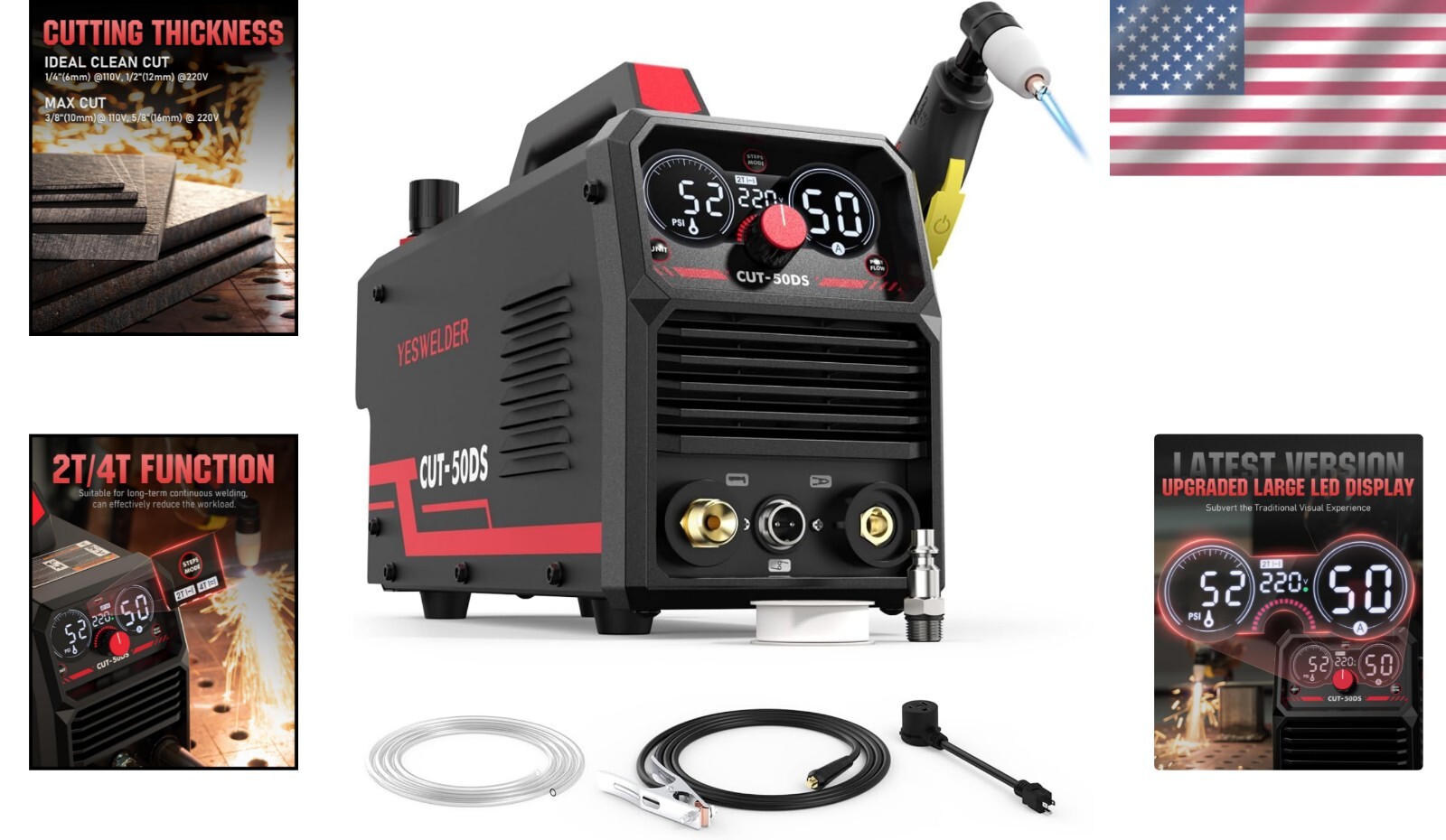 Professional YESWELDER Plasma Cutter with Air Filter, Lightweight & Efficient