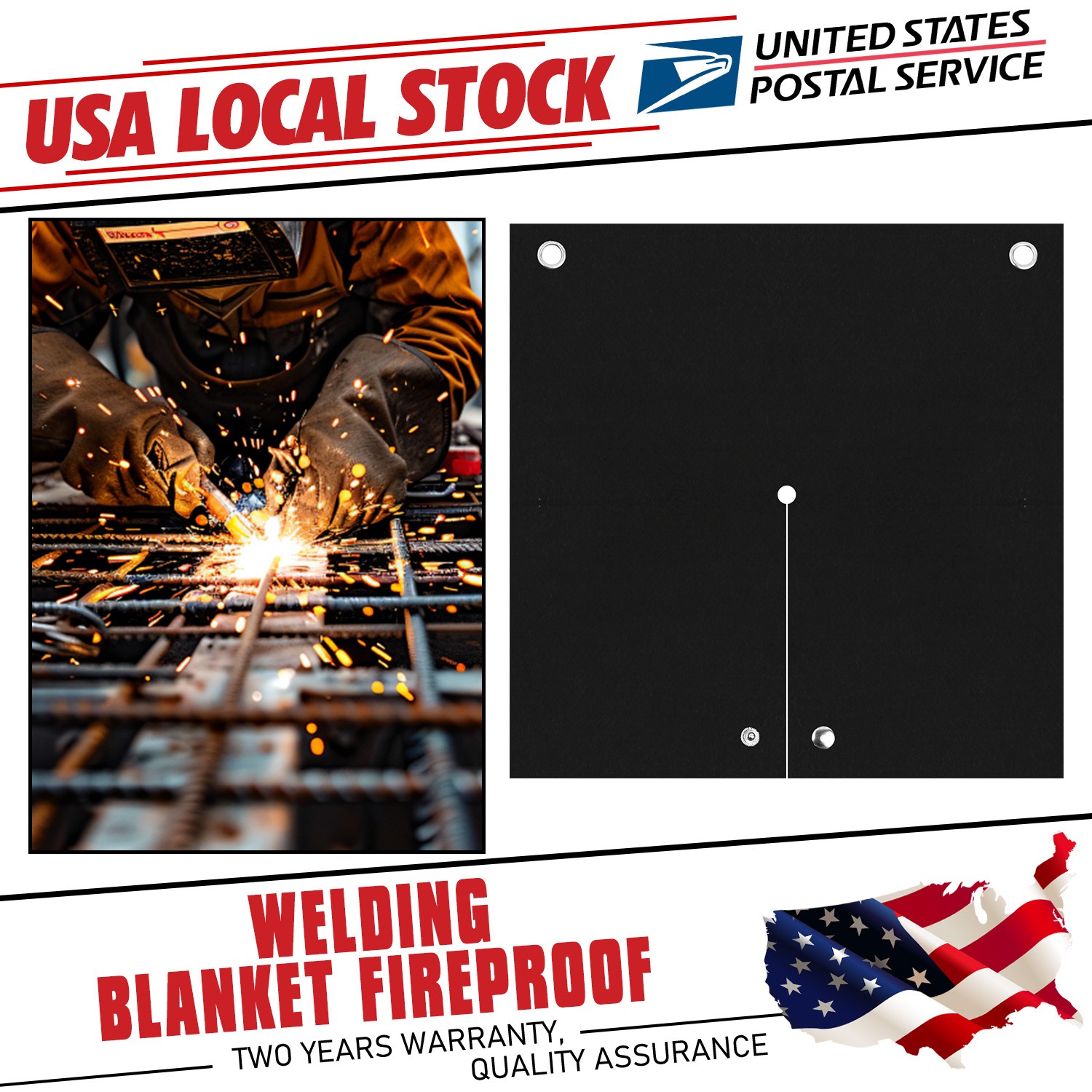 6mm 2 Pack Welding Blanket Fireproof Flame Carbon Felt for Welders Retardant