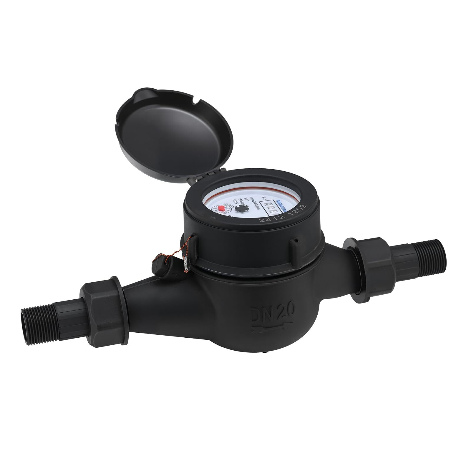 3/4″ Non-Pulsed Multi-Jet Cubic Meter Water Meter Lightweight Plastic 20mm Fl…