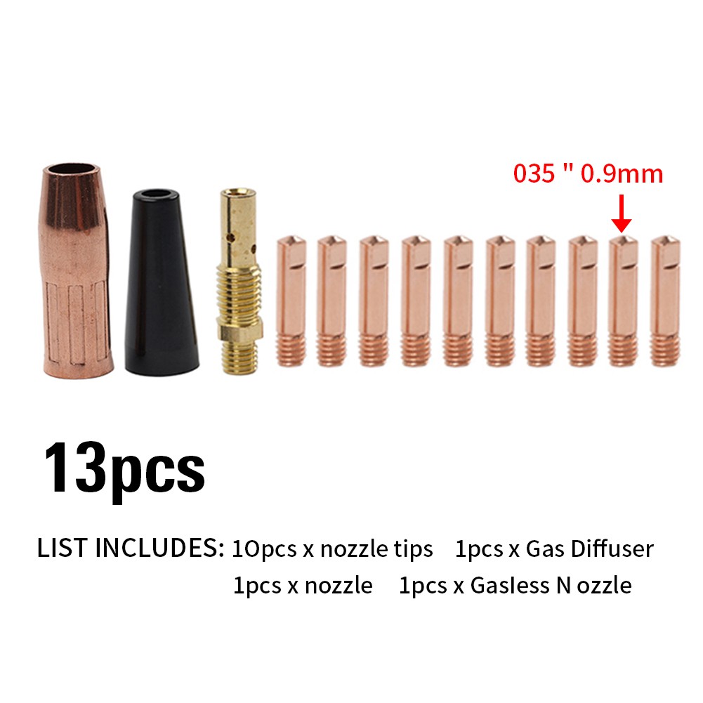 13pcs MIG Gun Nozzle Tip Kit For Weld Pak 100 100HD 140HD 175HD