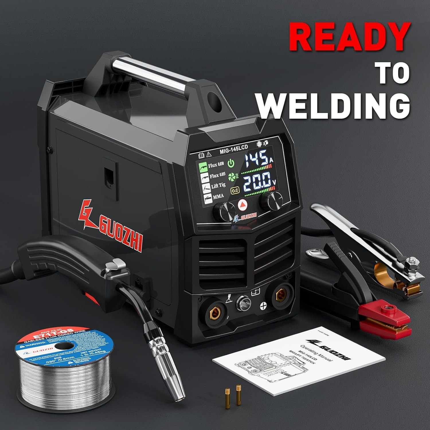 Advanced 145A MIG Welder with LCD Display – Perfect for Professionals & DIYers