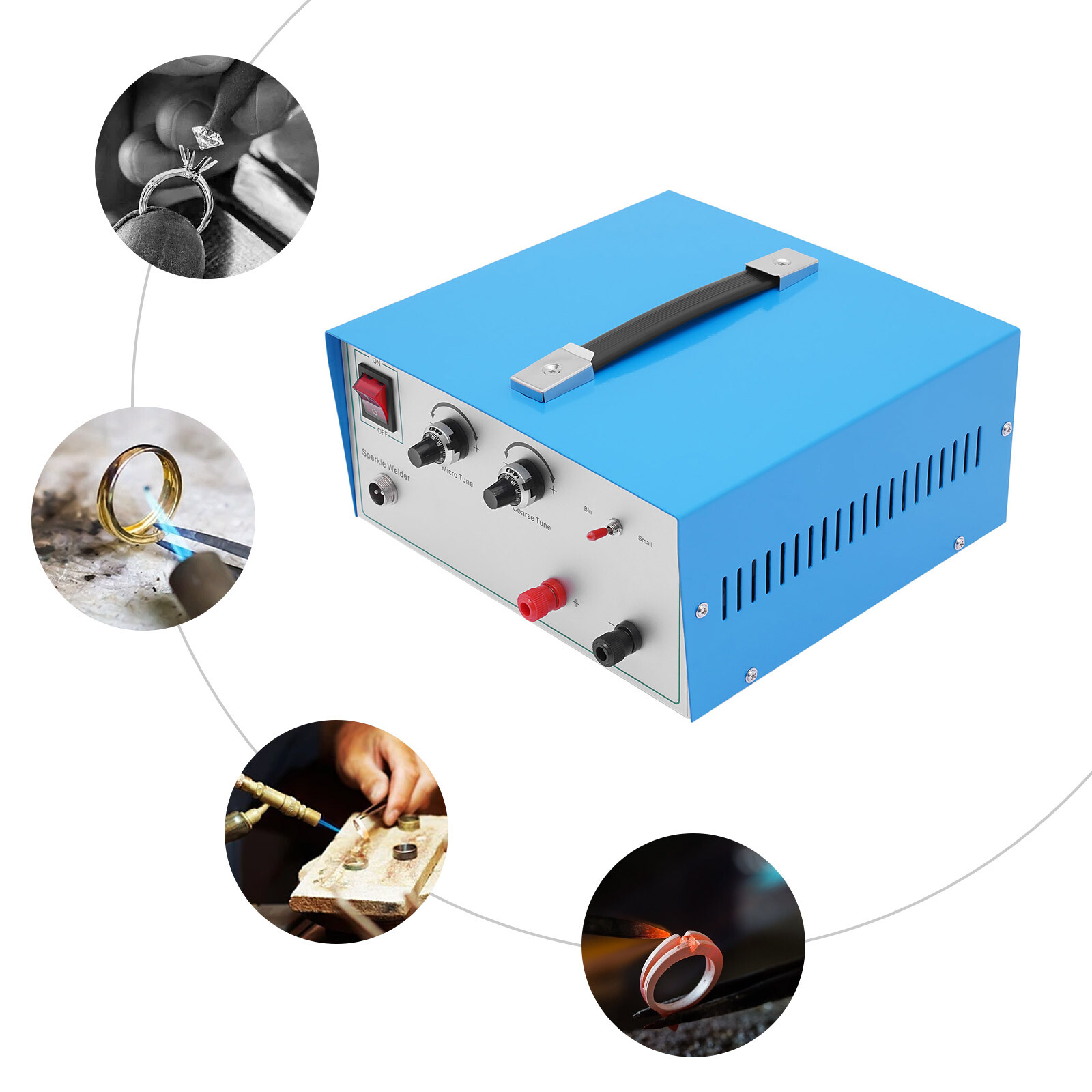 600W Spot Welder Spot Welding Machine Jewelry Tool platinum, gold, Silver