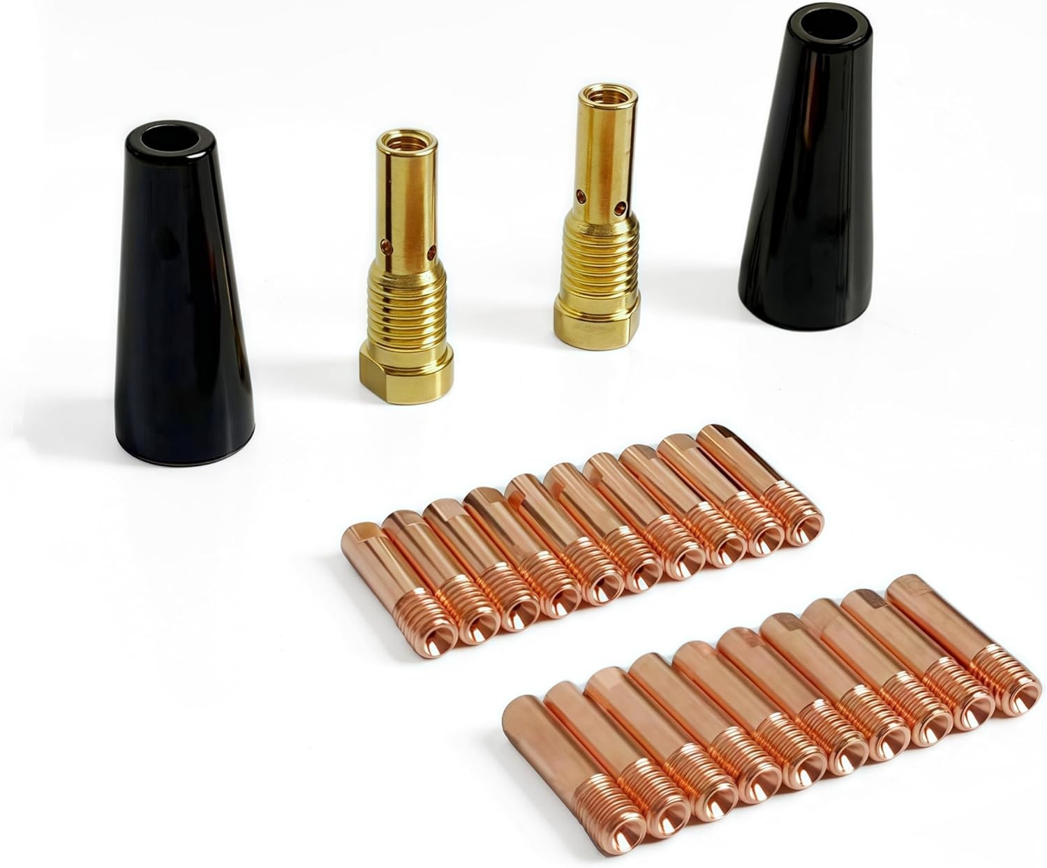 Durable 24-Piece .030″ Nozzle Kit for Flux Core Welding, Minimize Spatter
