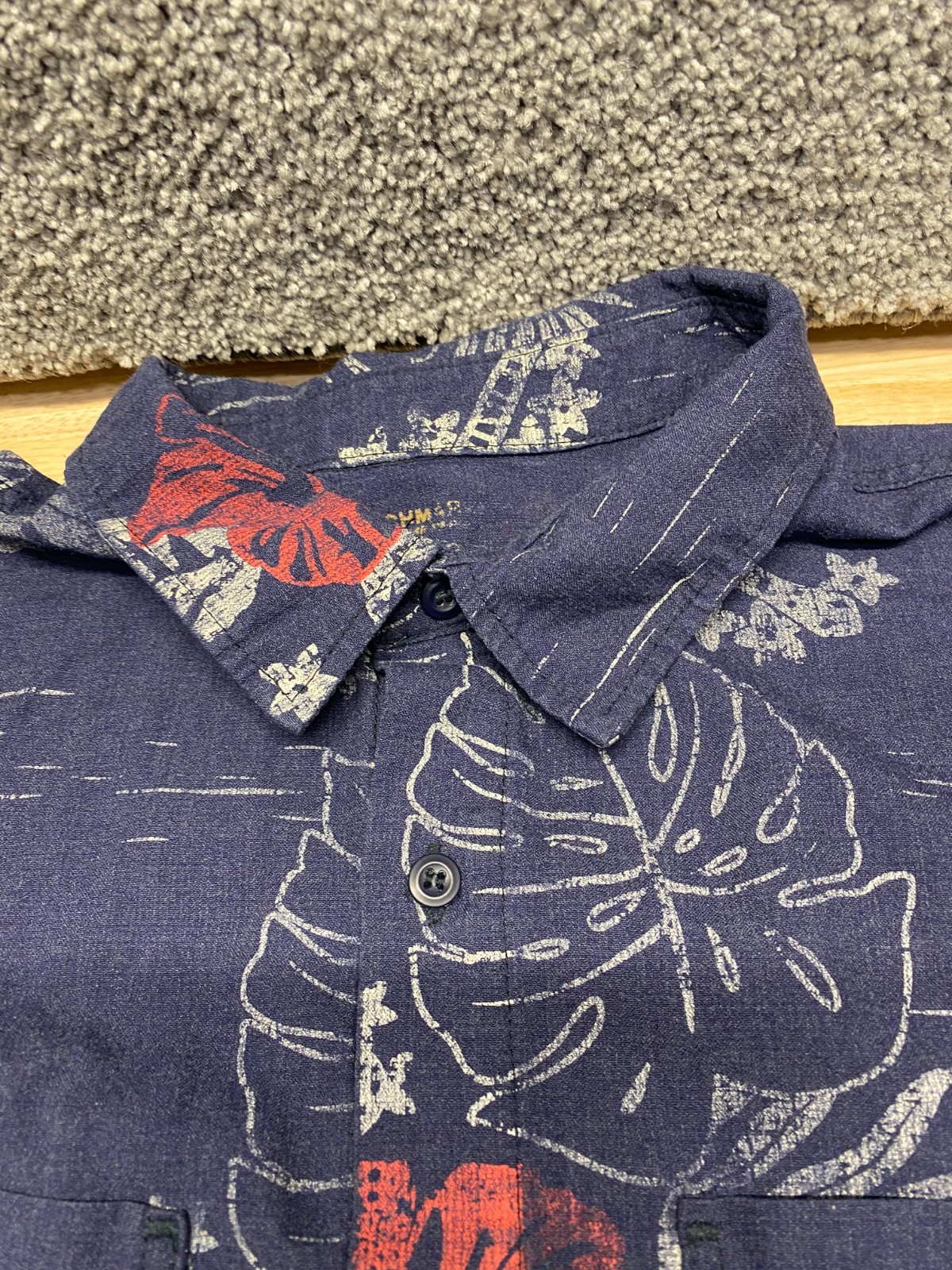 Benchmark FR Mens 3XL Floral Aloha Hawaiian Button Up Shirt Made In The USA