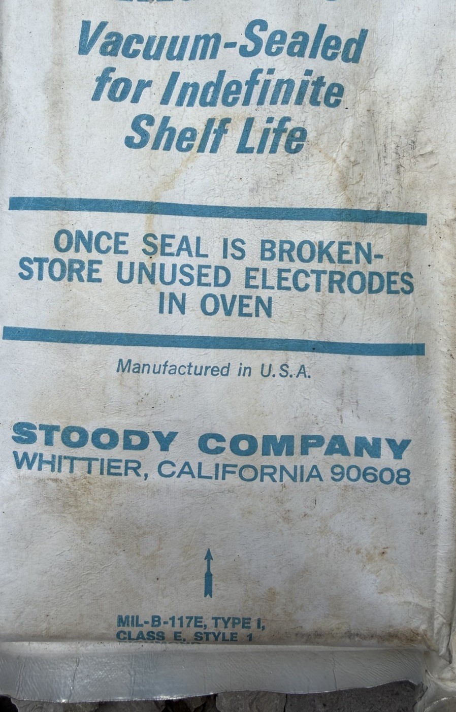 Stoody Stainless Steel Electrodes Electronically Balanced Extruded Coatings 3/32