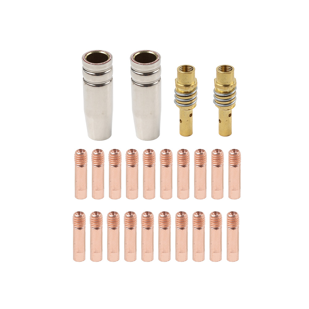 24pcs MB 15AK MIG Welding Gun Kit 030/035Contact Tip Nozzle Diffuser