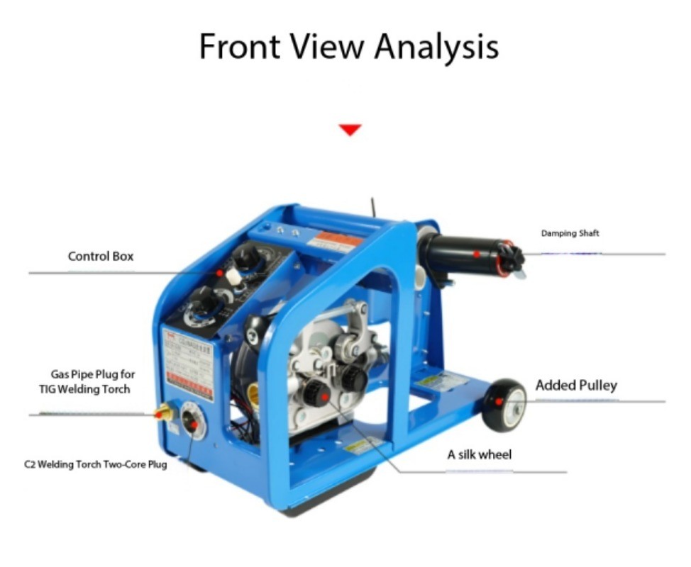 Dual-drive wire feeder for MIG welding; Complete MIG welding head set