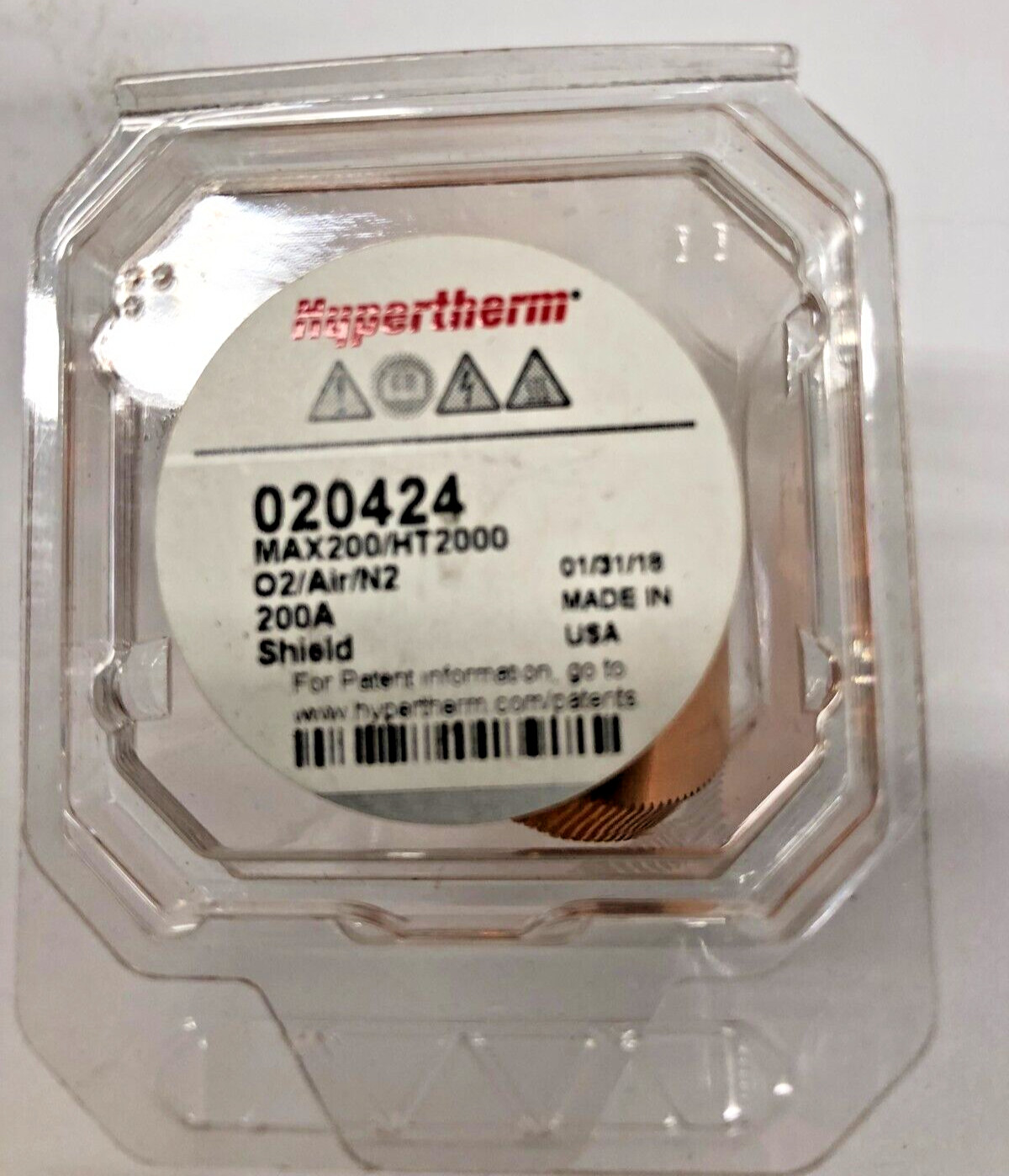HYPERTHERM 020424 200 AMP NOZZLE/SHIELD (LOT OF 2 PIECES)