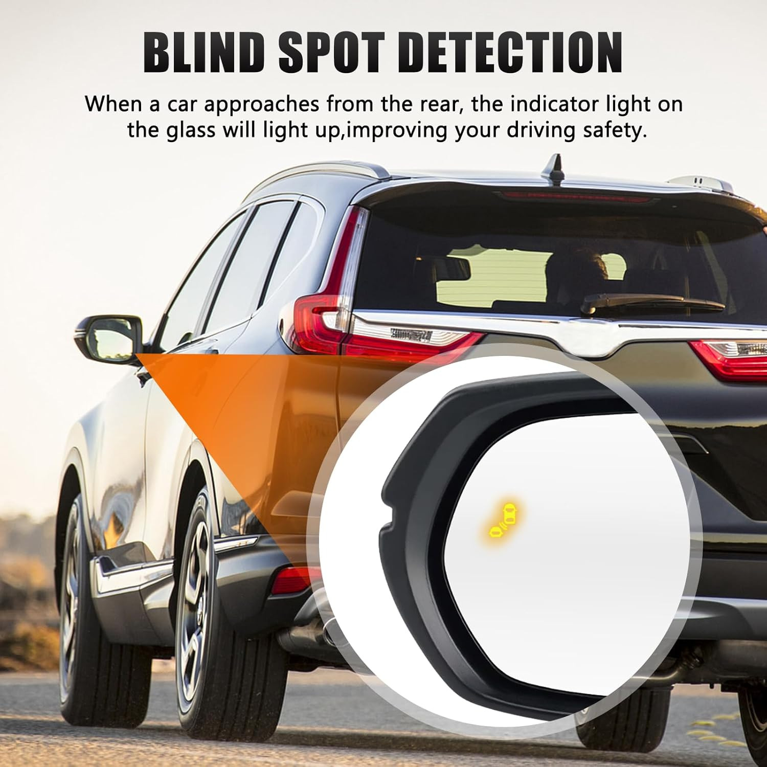 Mirror Glass Compatible with CRV 2017 2018 2019 2020 2021 2022, Left Driver Side