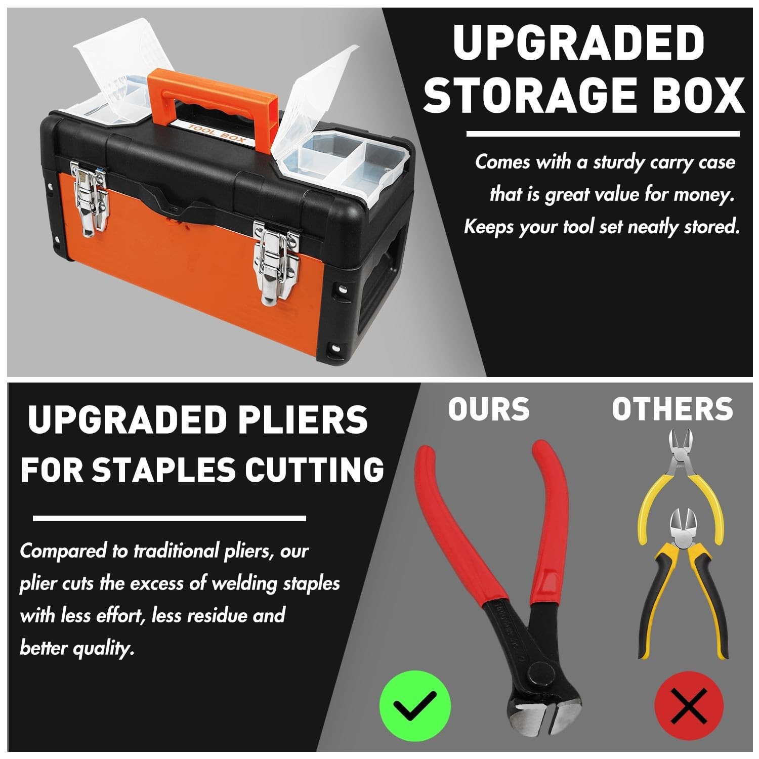 Repair Machine Kit Plastic Welder 5 Level Hot Stapler Bumper 110V Storage Tool