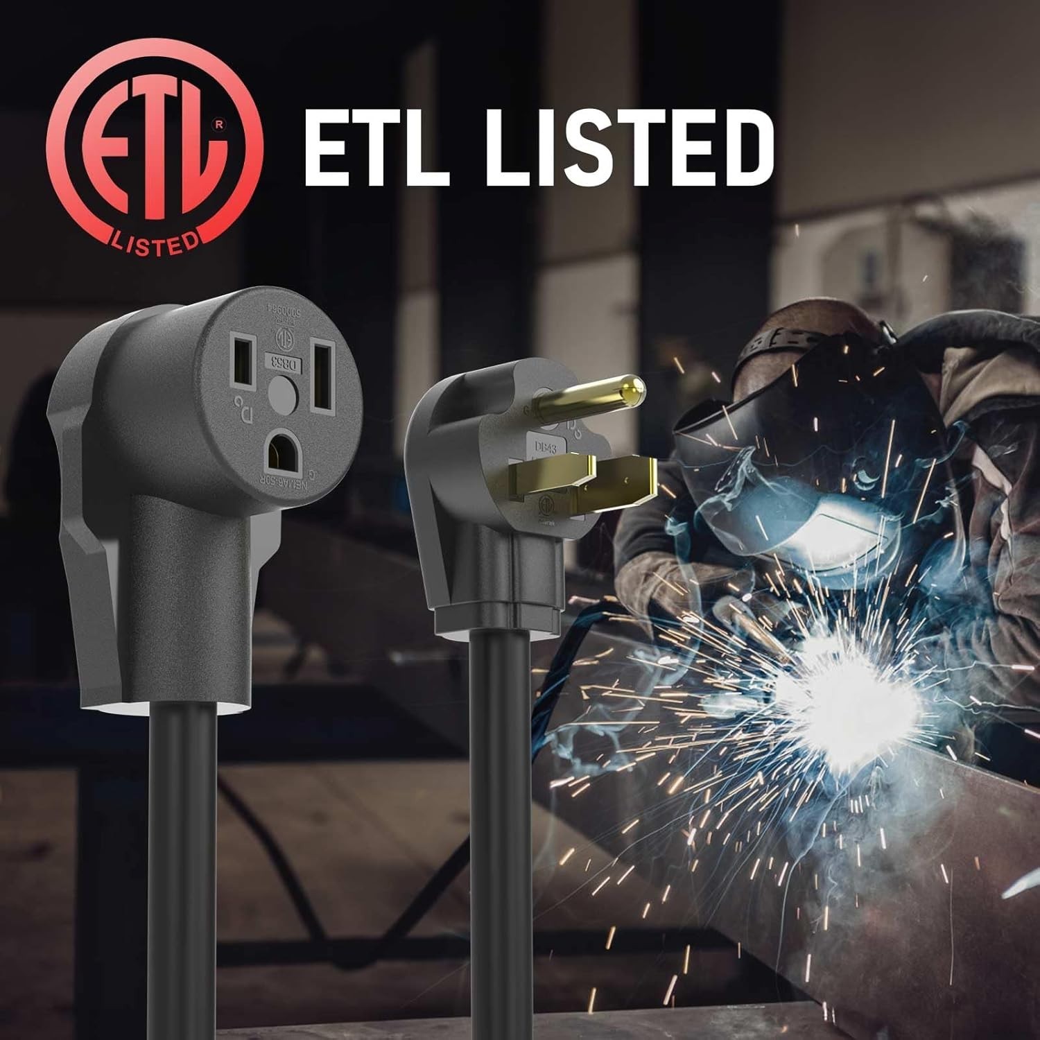 40ft 10 AWG Welder Extension Cord for Welding Machines