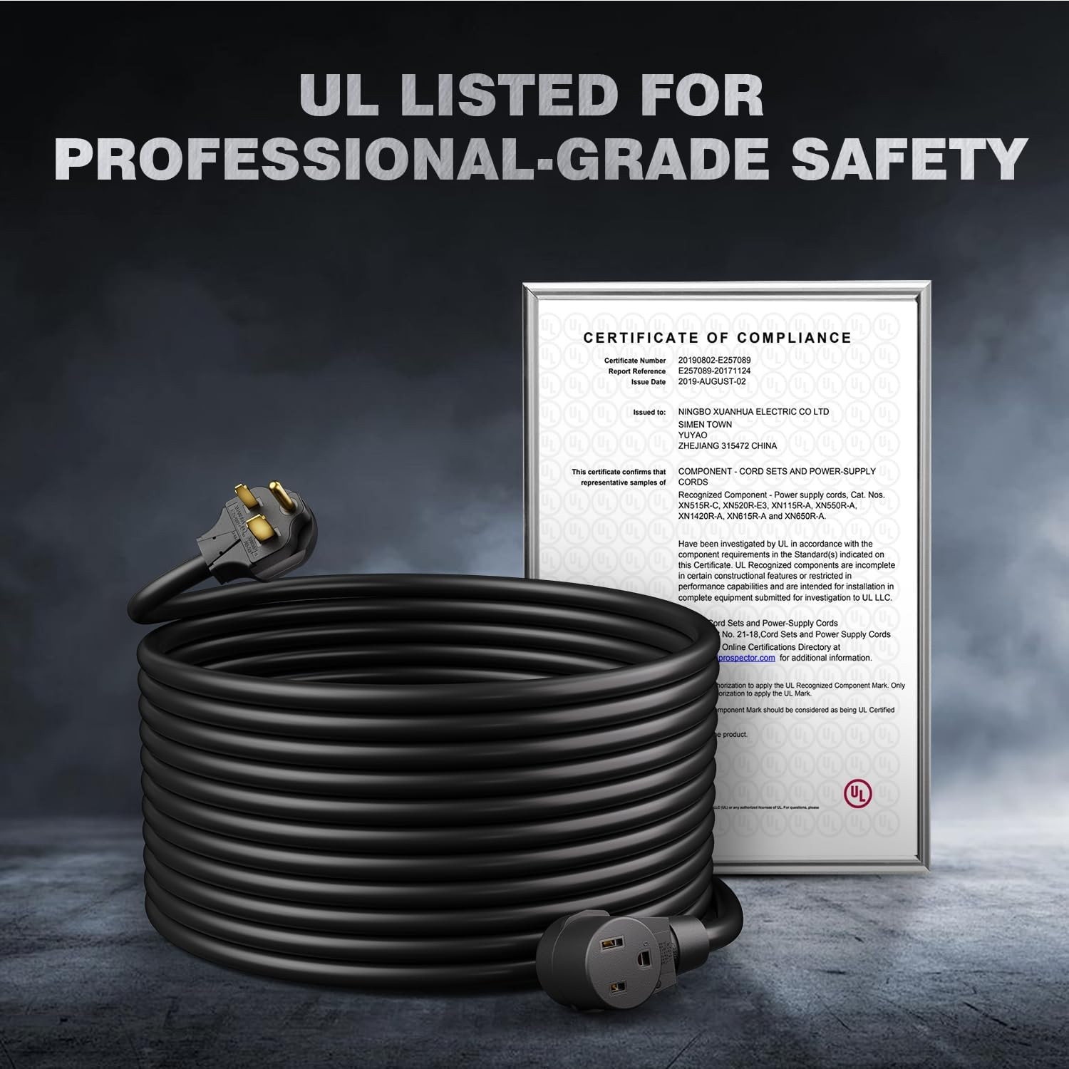 40Amp 20Ft Welder Extension Cord 8 AWG, 250V NEMA 6-50 Heat-Resistant Welding Co