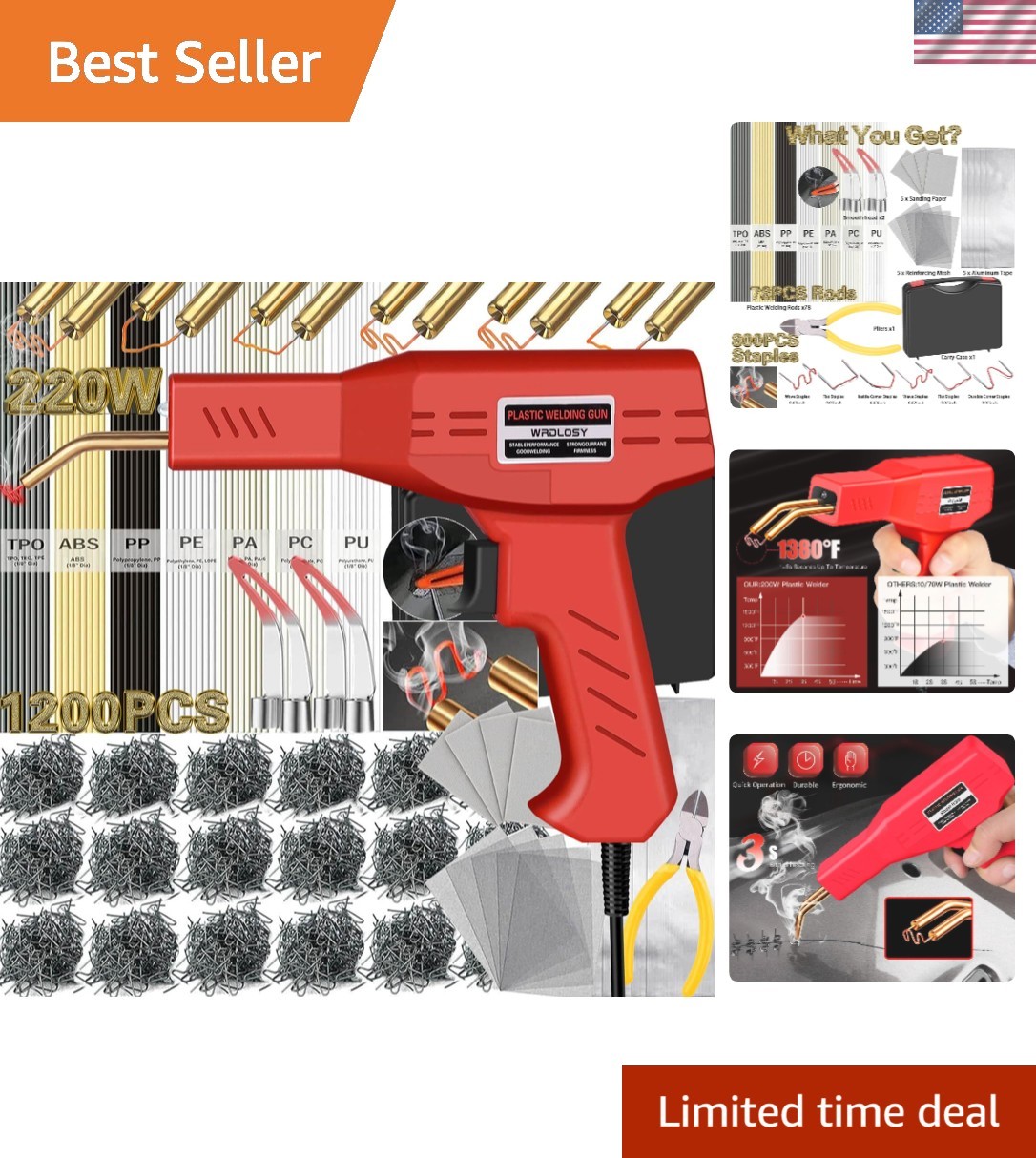 All-in-One 220W Plastic Repair Welder Kit – Easy and Affordable Repairs