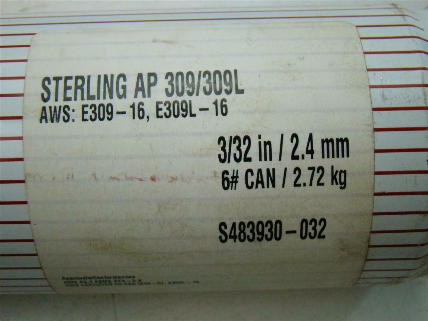 (3) McKay Premium Welding Electrodes Sterling AP 3/32in/2.4mm E309-16 S483930-03