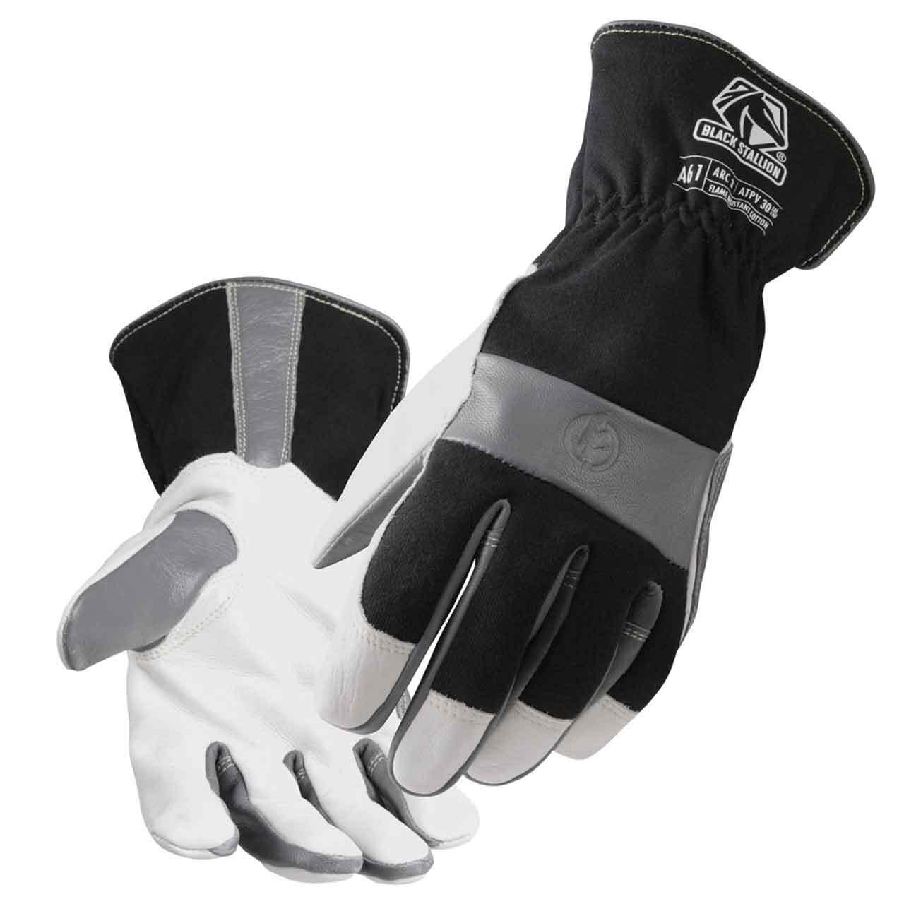 Black Stallion A61 ARC-Rated Cowhide & FR Cotton Utility Gloves Large