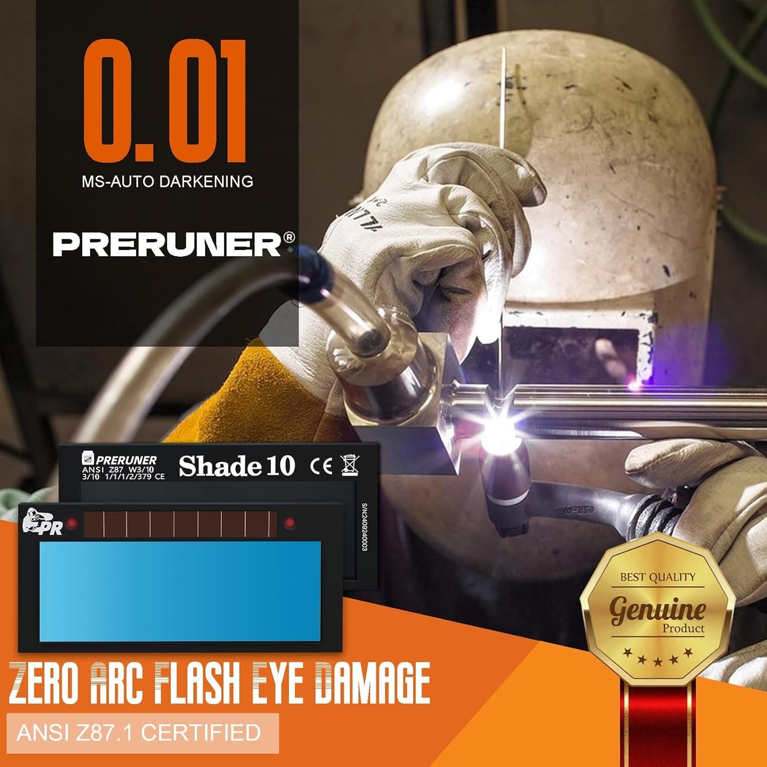 Core Series HD Shade 10 Auto Darkening Welding Lens 2″x4.25″ Slim 0.2″