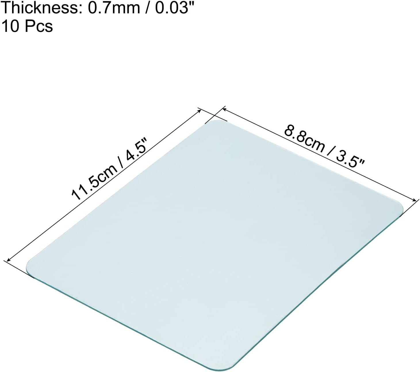 10 Pack Clear Welding Helmet Protection Lens 4.5 x 3.5 Inch Replacement Covers
