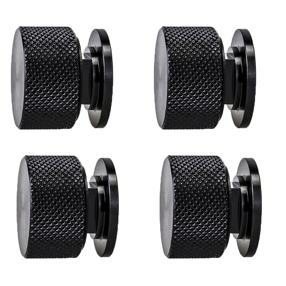 4pcs Aluminum Pipeliner Welding Helmet Fasteners (Round) Upgrade Part Black