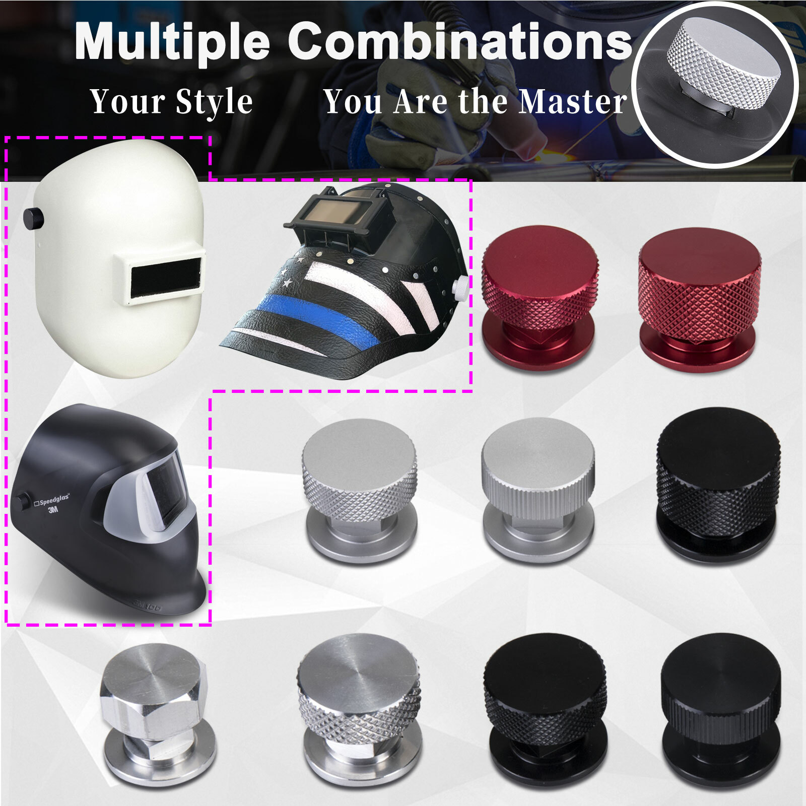Welding Hood Pipeliner Fasteners (Multi-Color & Multi-Style For You to Choose)