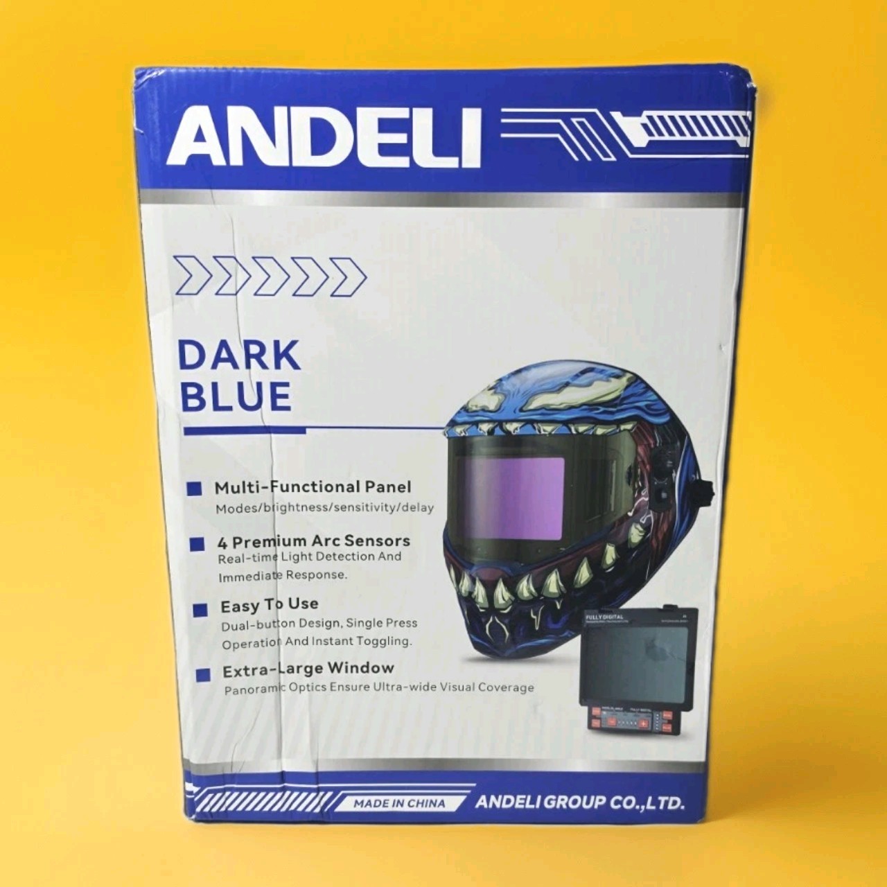 ANDELI RL-600LB Auto-Darkening Welding Helmet DIN5-9/9-13 4 Sensors Solar
