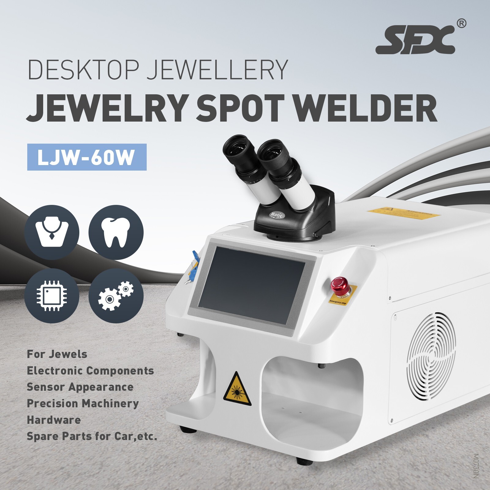 60W Desktop Gold/Sliver/Jewelry Laser Welding Machine Spot Laser Welder LJW-60