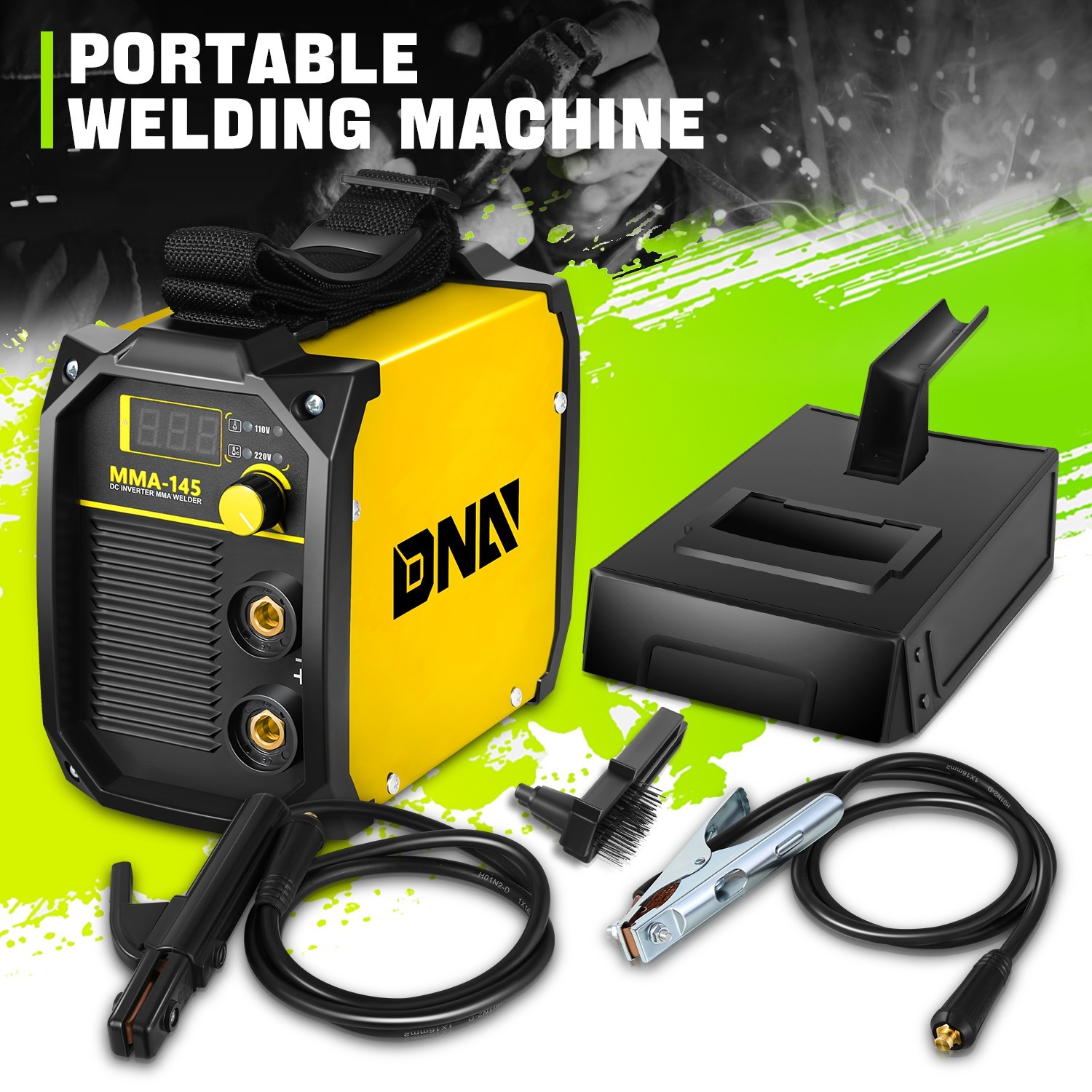 110V/220V 10-140A Yellow MMA Mode Welding Machine Car Repairing Home Project