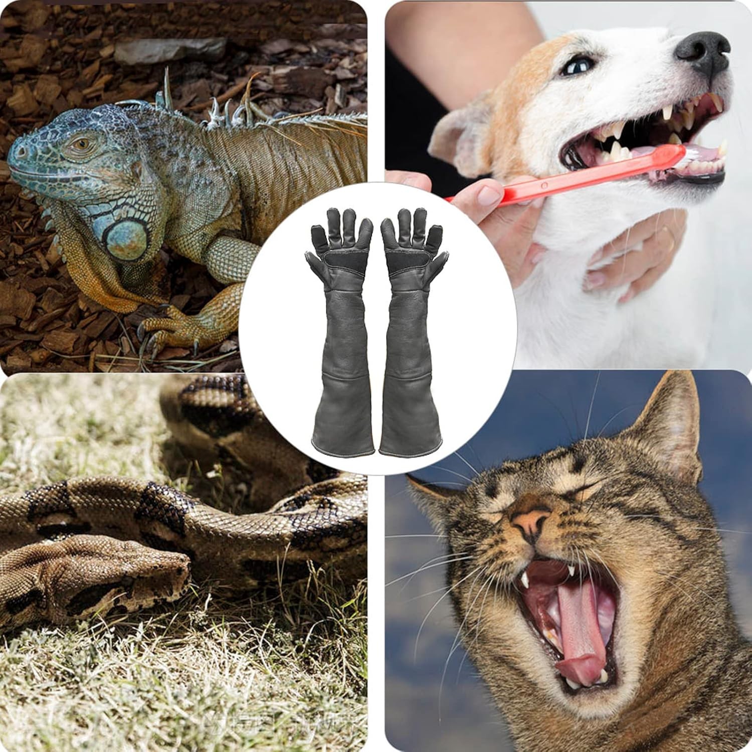 Guantes antmordida 60cm resistentes para soldar jardinería y animales