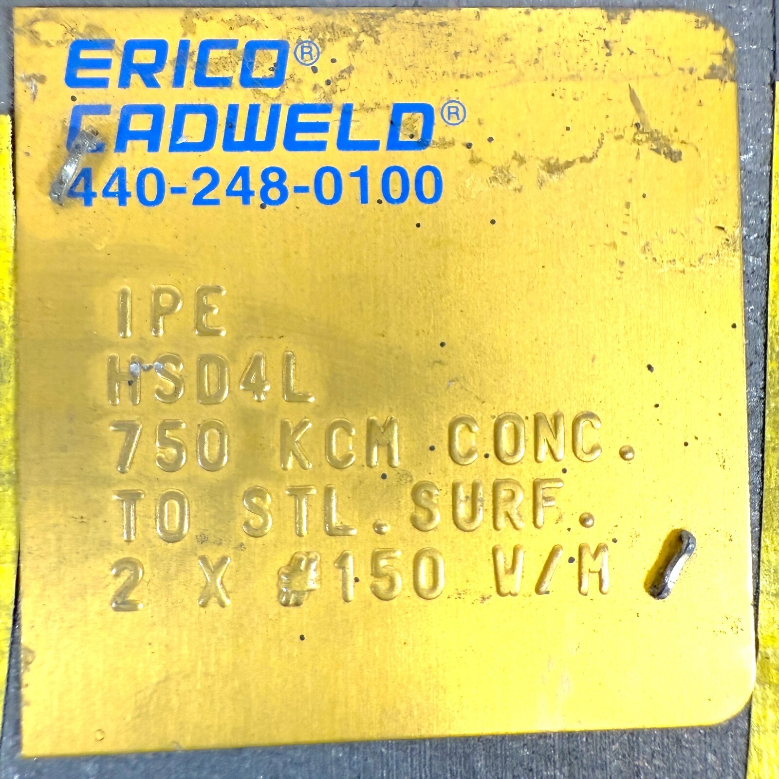 Erico Cadweld HSD4L Graphite Mold for Welding Cable to Steel 2x #150 Material