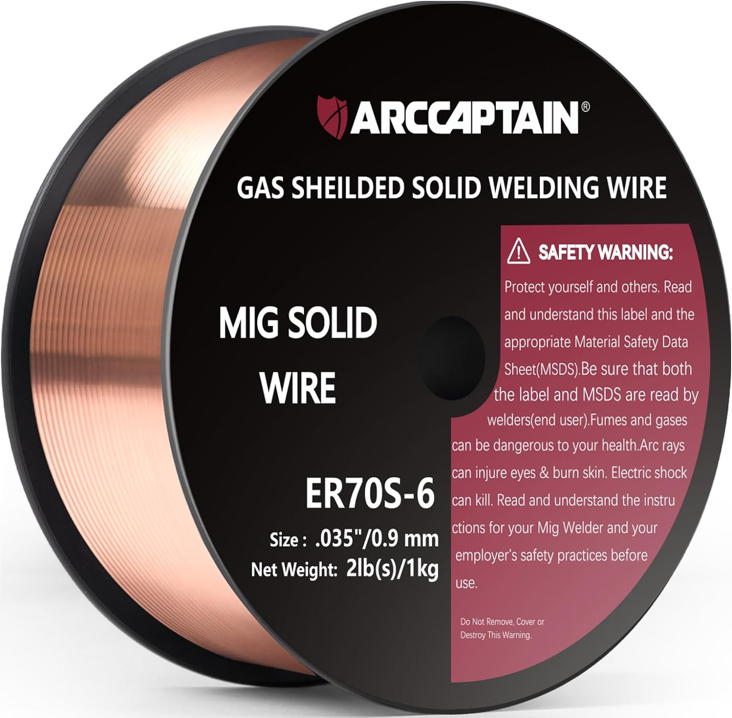 Mig Welding Wire, Mig Wire ER70S-6 2Lbs Gas Solid Carbon Steel Low Splatter Mig