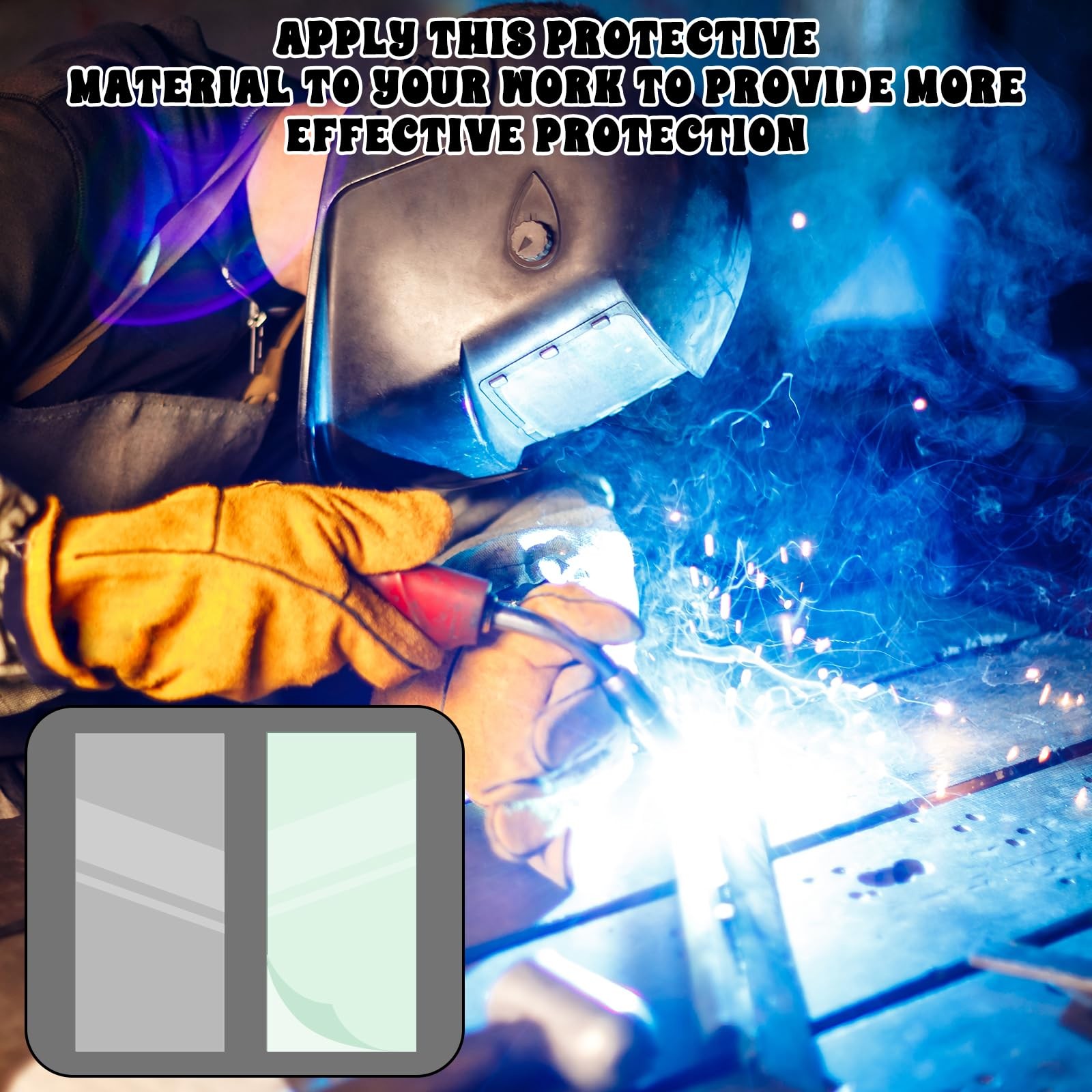 20 PCS 2″ x 4.25″ Universal Welding Helmet Lens Cover, Clear Lens…