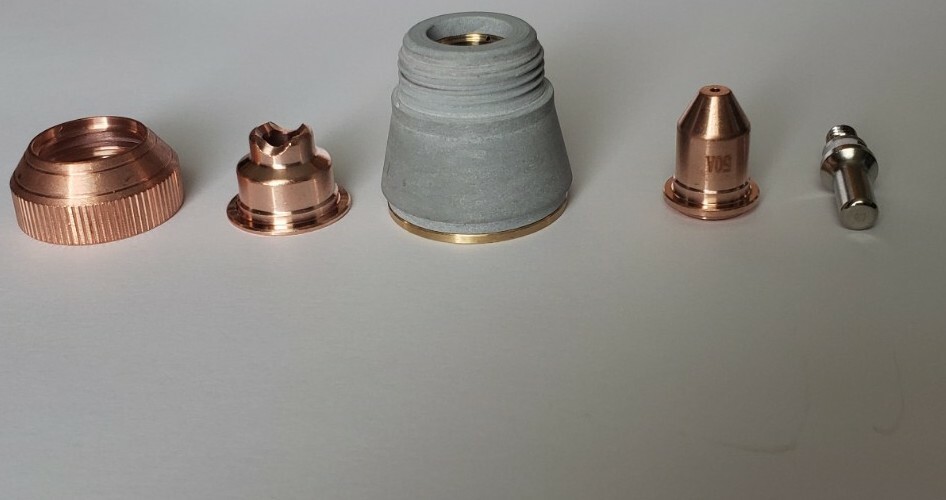 10pc x 50A Shielded Nozzle Set PT60 PT-60 iPT60 Plasma Torch fits everlast 60s