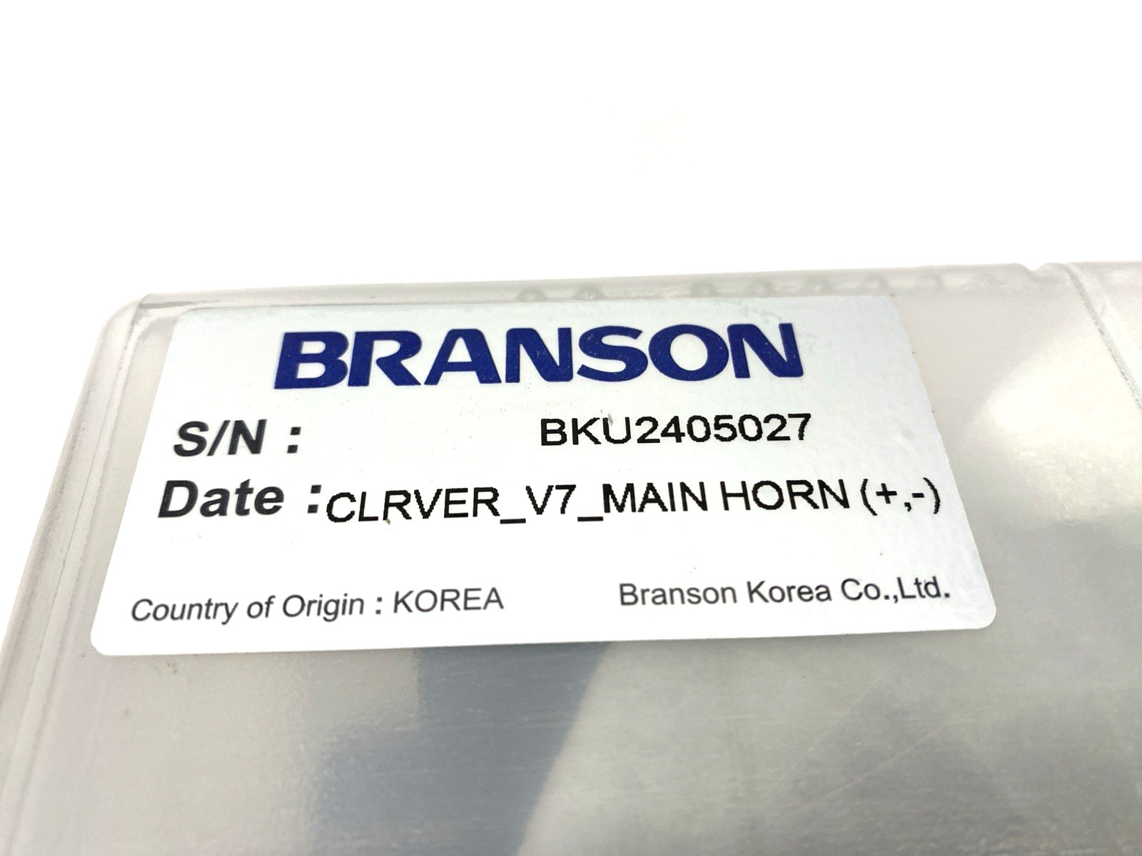 Branson BKU2405027 Ultrasonic Welding Knurled Sealing Horn