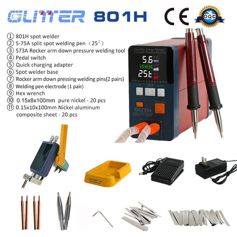 GLITTER 801H 3500A 19.8KW Spot Welder Machine For Li Battery Nickel Welding Tool