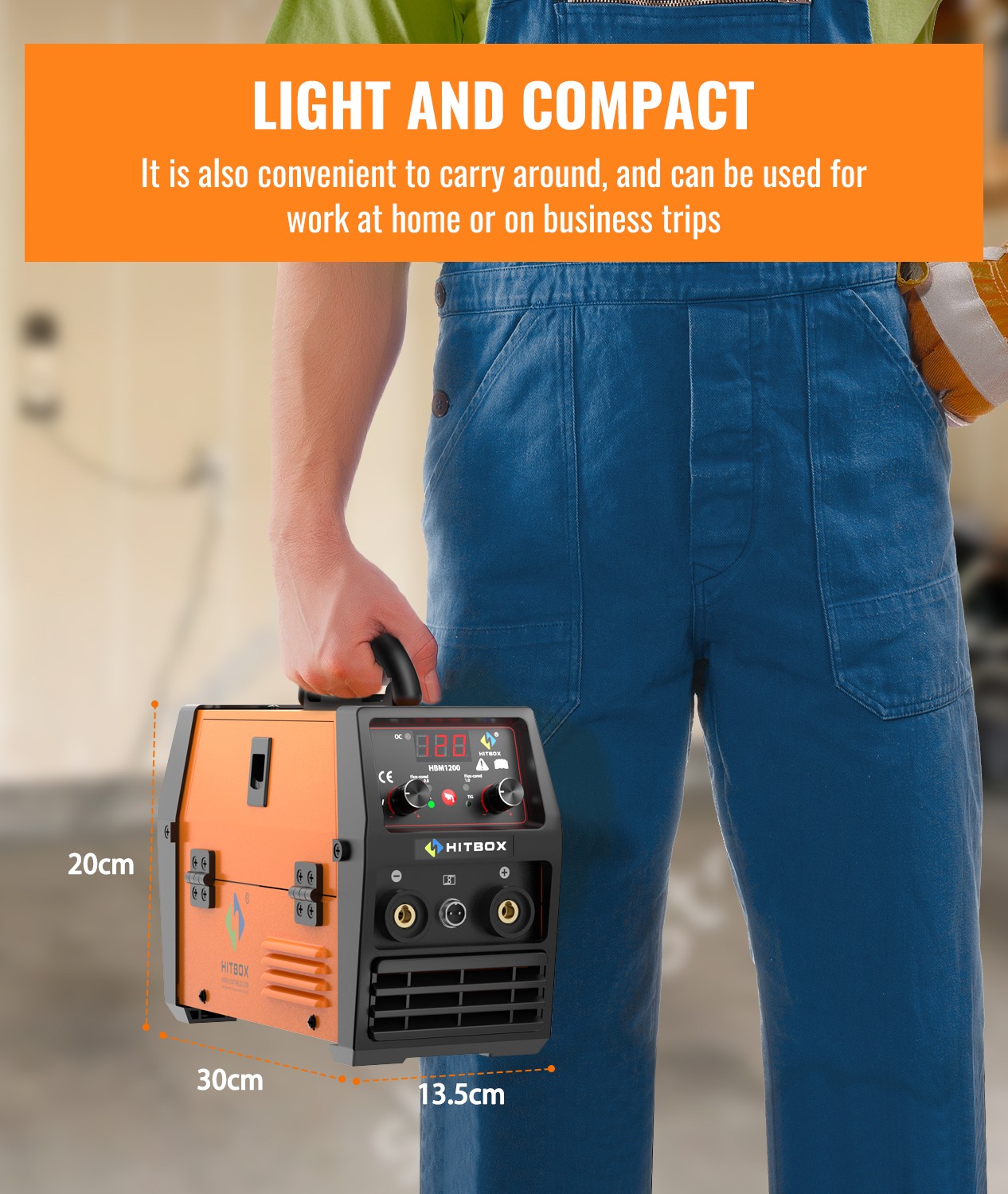 HITBOX 140A Multi-Function Welder Gasless MIG ARC Lift TIG 3in1 Welding Machine