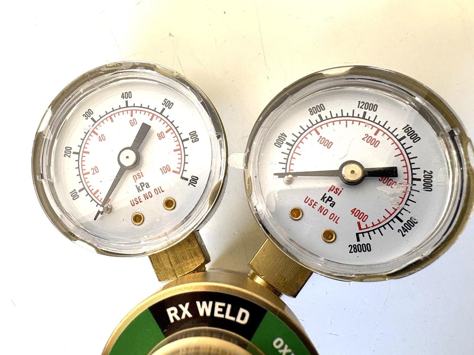 RX WELD Medium Duty Oxygen Acetylene Regulator Set CGA-540 & CGA-200 9/16″ H38