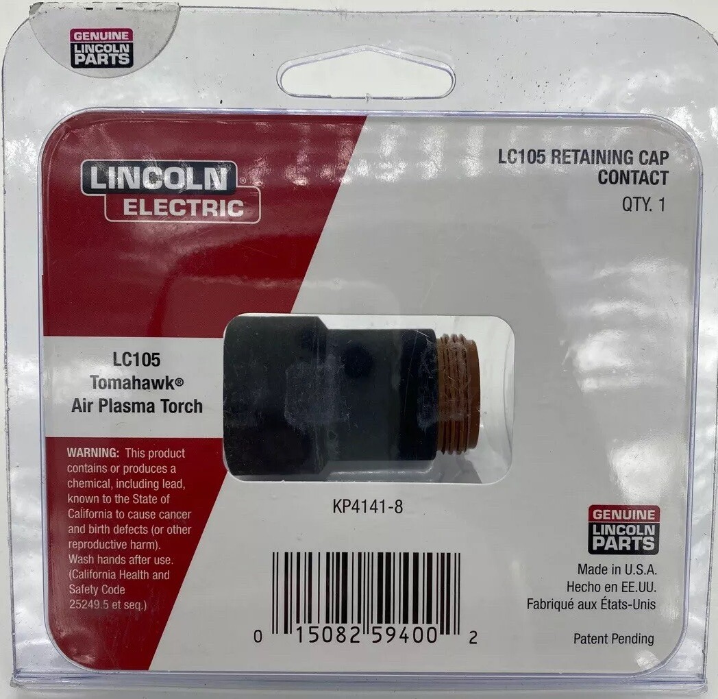 Lincoln Tomahawk KP4141-8. 1500 Plasma Retaining Cap.