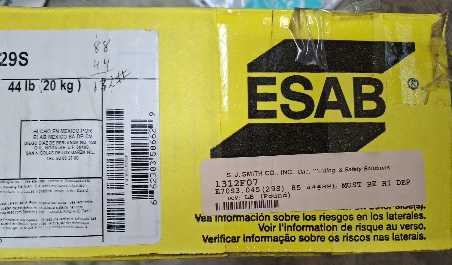 Esab 1314F28 SpoolArc 29S Copper Coated Mig Welding Wire Spool, 0.045, 44 lbs,