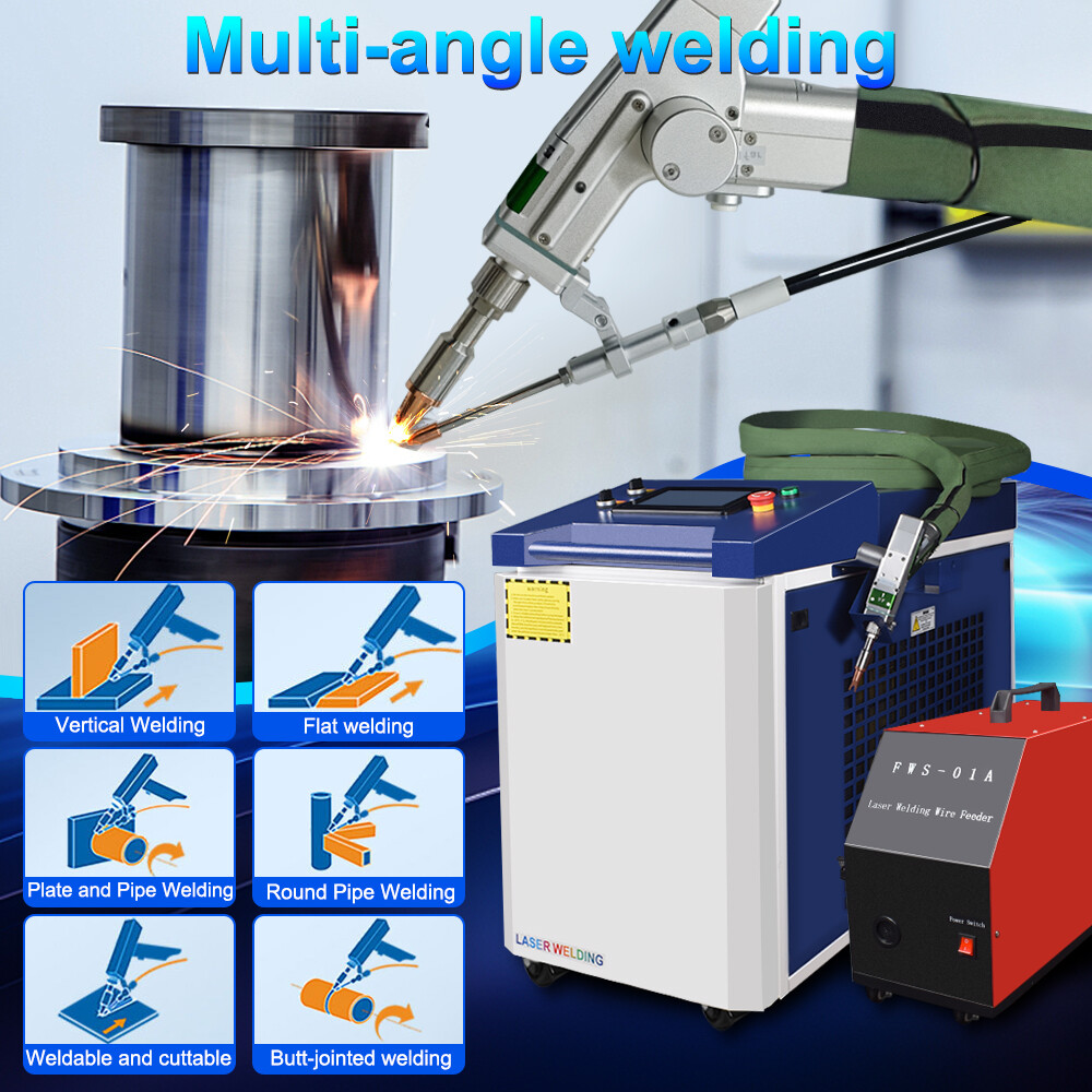 Raycus 1500W Handheld Fiber Laser Welding Cleaning Double Pendulum Wire Feeder