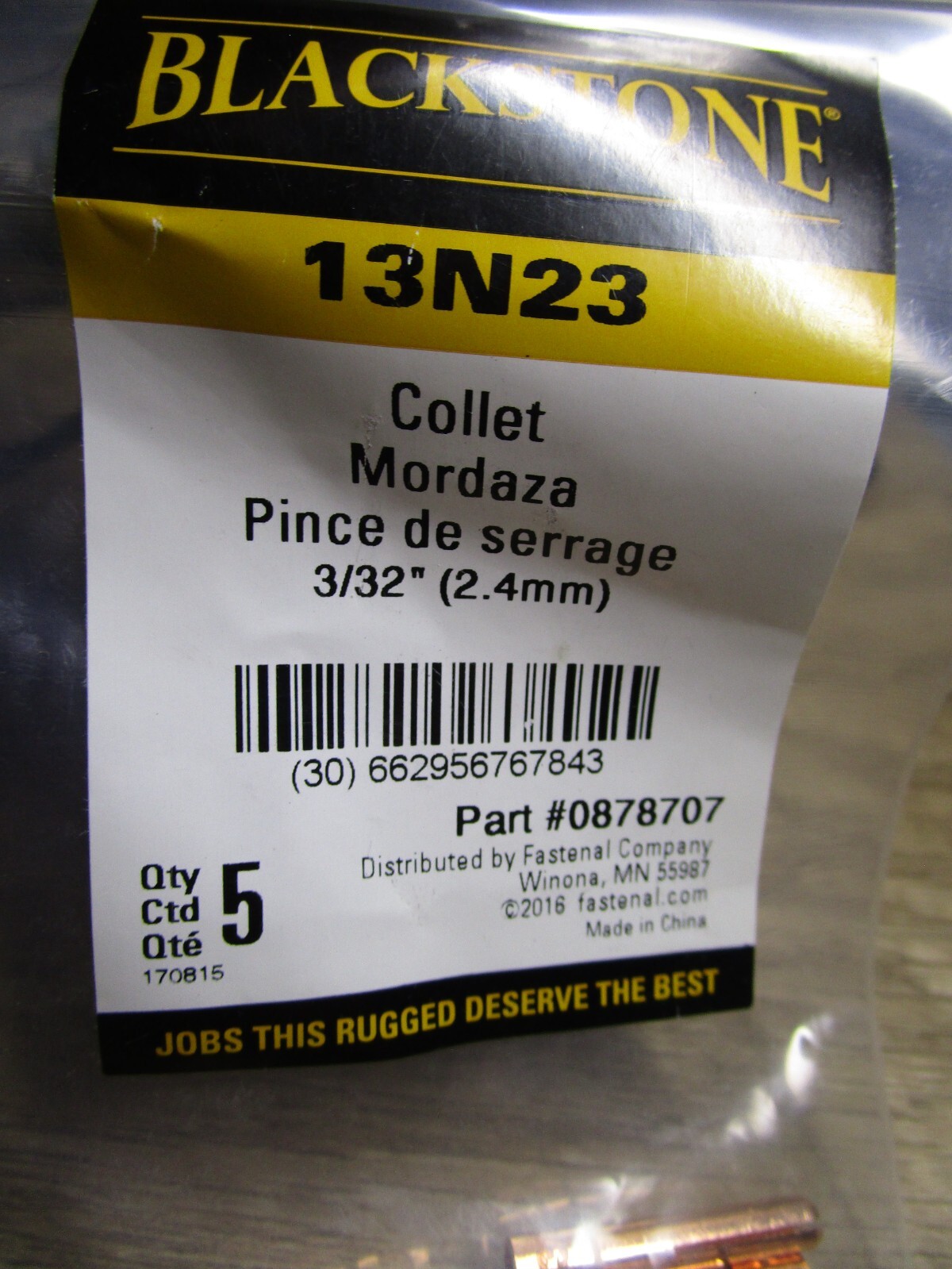 (5) 13N23 – 3/32″ Blackstone® Standard Collet for 9, 20 Series Torches