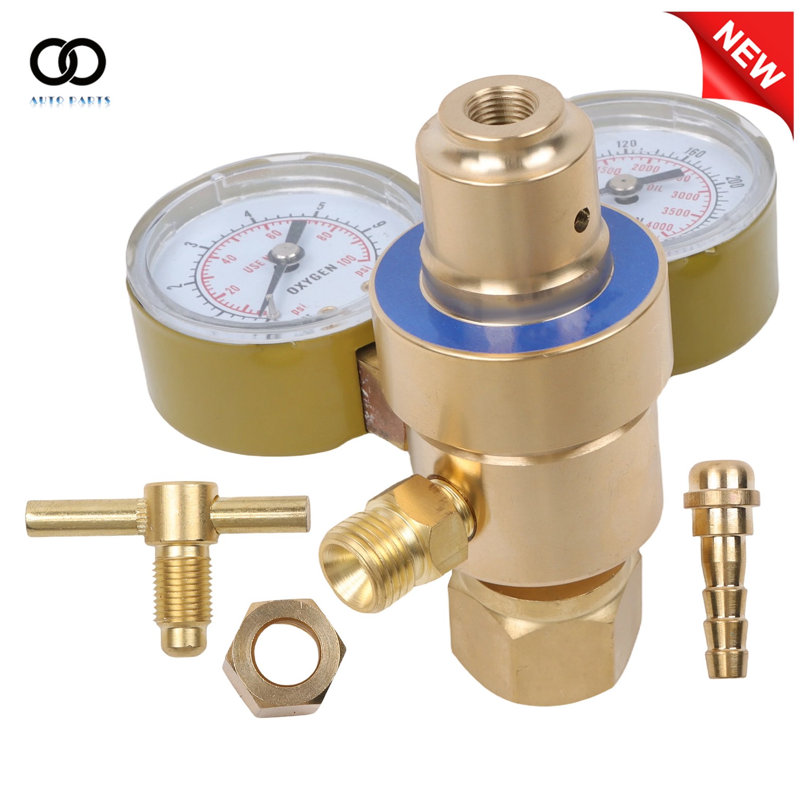 2″ Dual Gauge Oxygen CGA540 Regulator 0-30PSI Outlet for Victor Torch Cutting