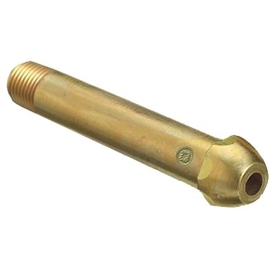 Regulator Inlet Nipple, CO2, 1/4 in (NPT), 2-1/2 in, Brass, CGA-320, Hand-Tight