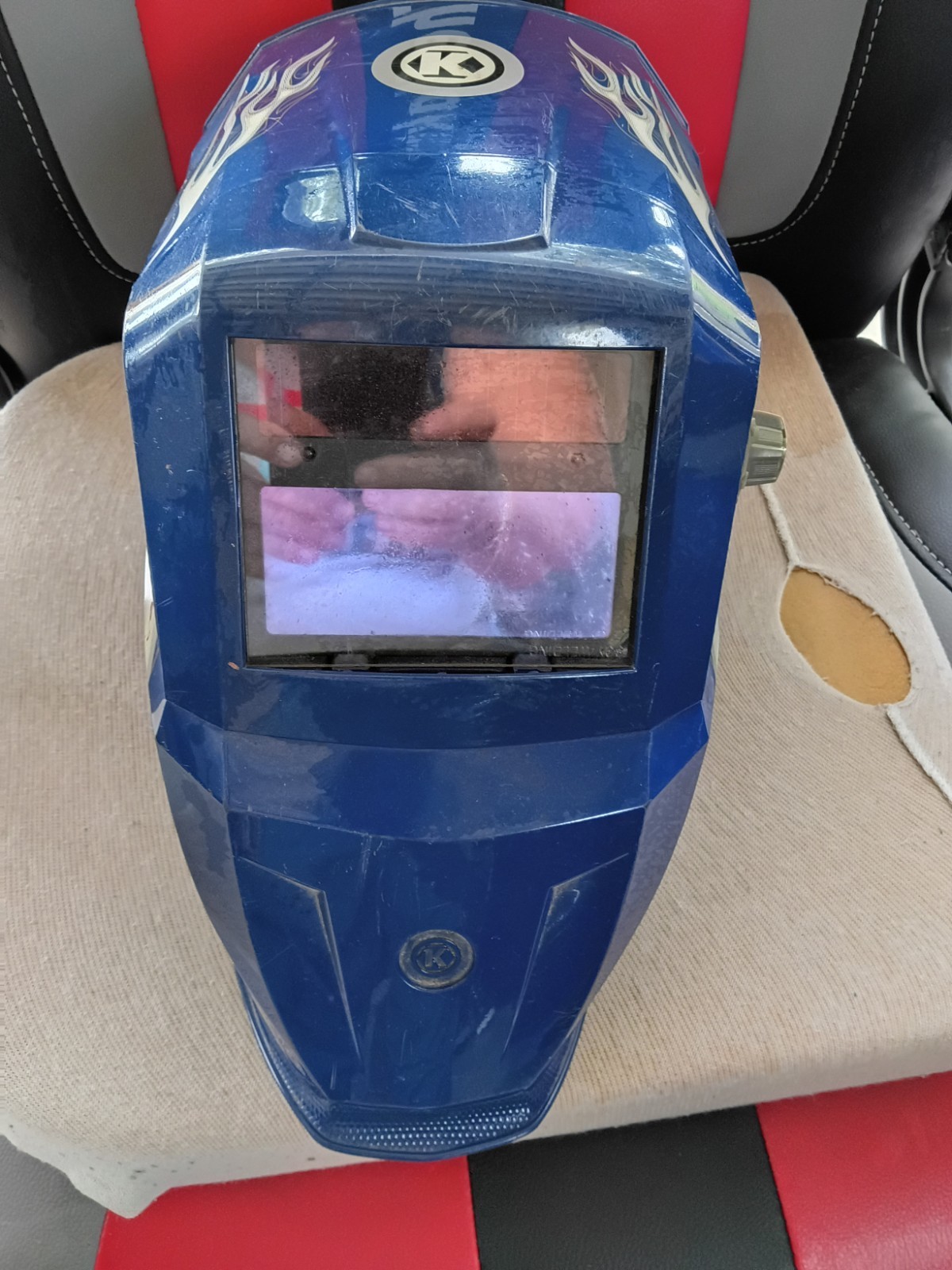 Kobalt Auto Darkening Variable Shade Hydrographic Welding Helmet