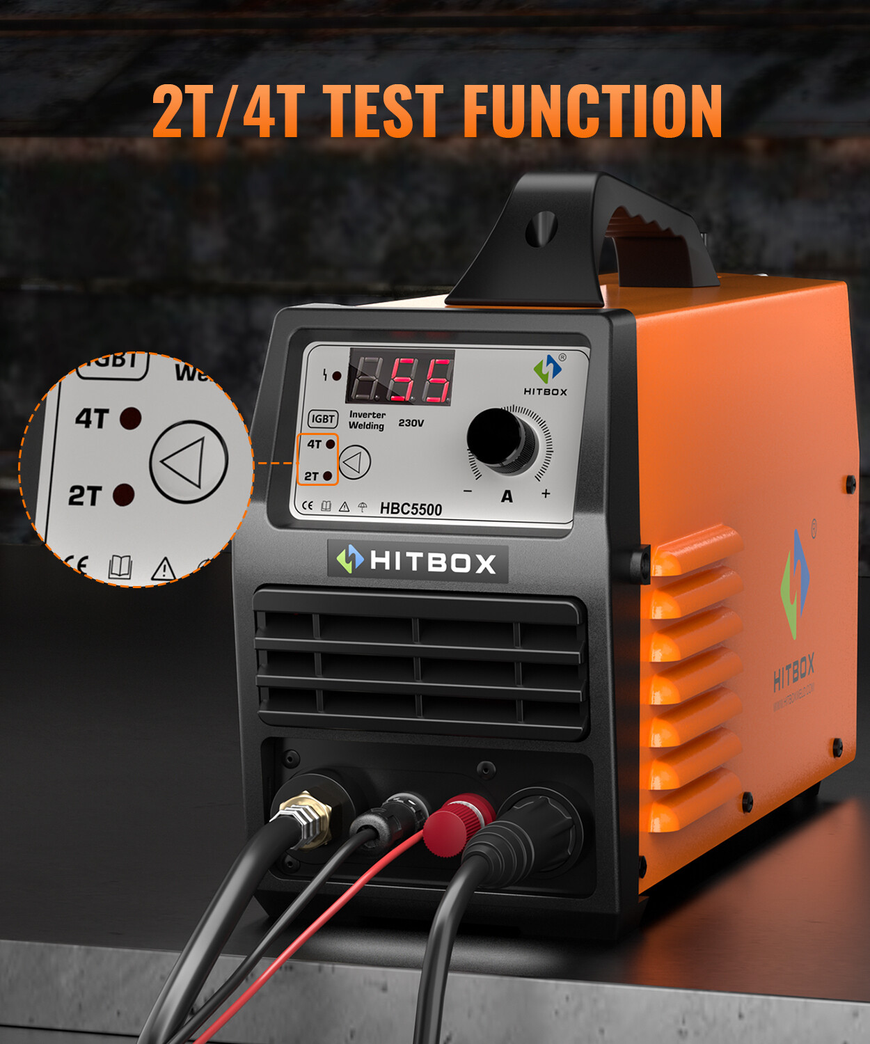 HITBOX Air Plasma Cutter HF Non-Touch Pilot Arc 55Amp 220V Cutting Machine 2T/4T