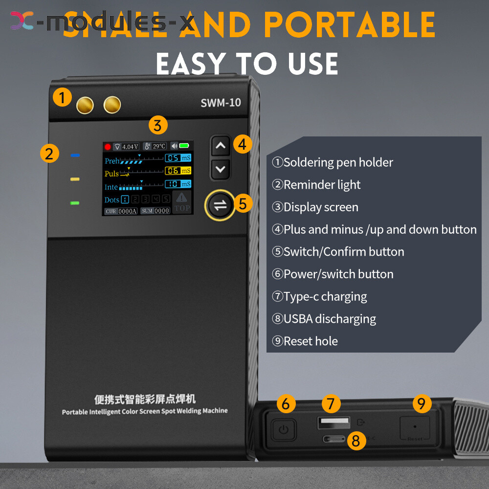 FNIRSI SWM-10 18650 Battery Welding Machine Portable Spot Welder Machine USA